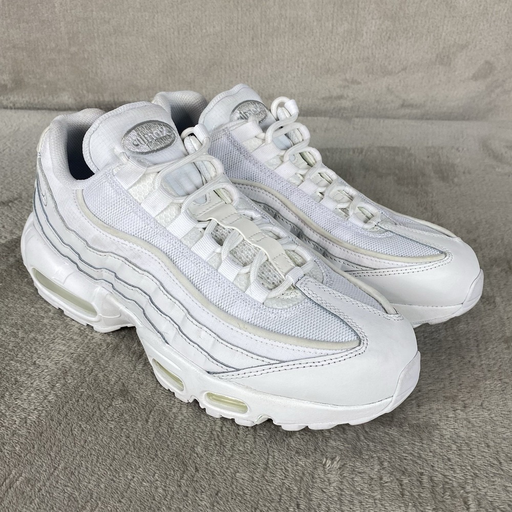 Nike Air Max 95 Essential Air Mens Sneakers Shoes 8.5 White Leather Low NEW